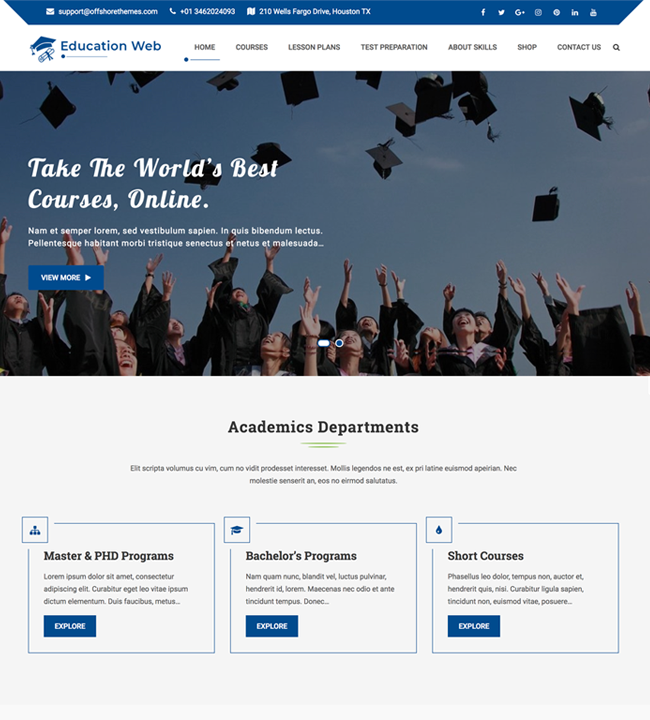 Education Web – Free Theme for all Educational Institute