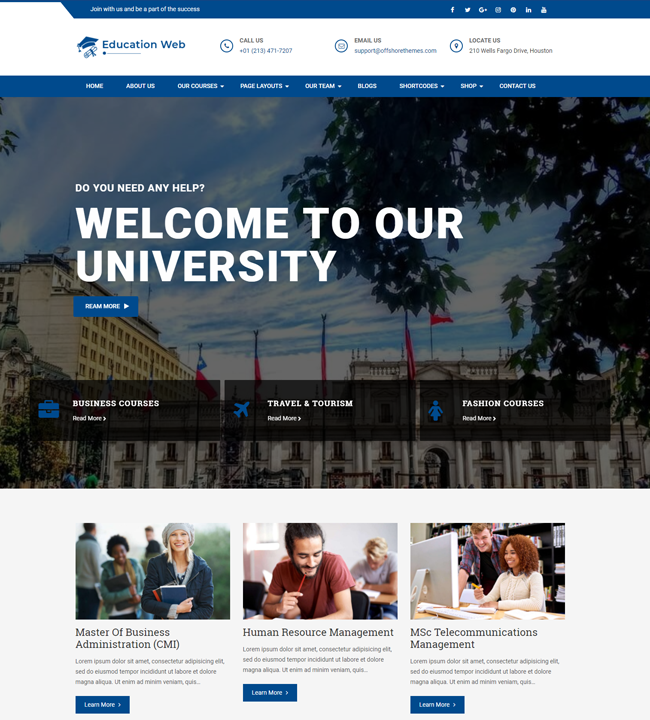 Premium Education WordPress Themes – Education Web Pro